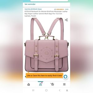 Women Backpack and Laptop bag for 15.6
